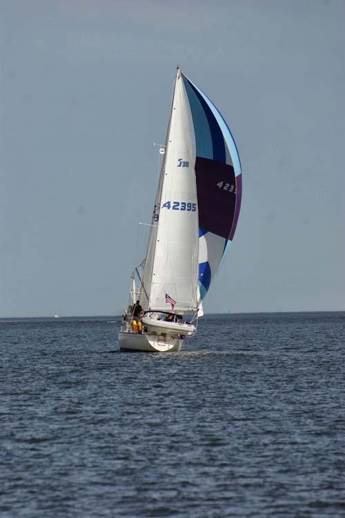 Andromeda hoists their spinnaker © World Cruising Club http://www.worldcruising.com